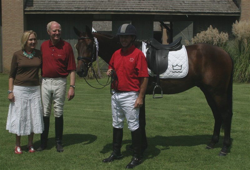 The stallion Ripline with rider and owners, 2010